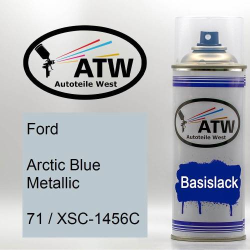Ford, Arctic Blue Metallic, 71 / XSC-1456C: 400ml Sprühdose, von ATW Autoteile West.